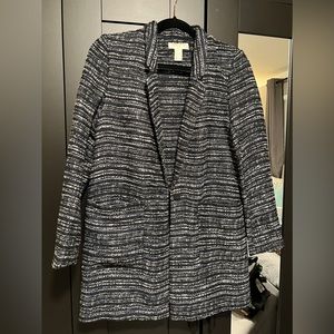 Navy and white H&M blazer
